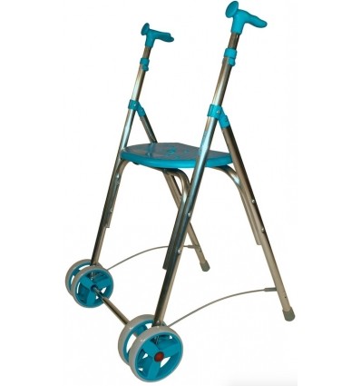 Déambulateur 2 roues ultra léger Kamaleon bleu clair