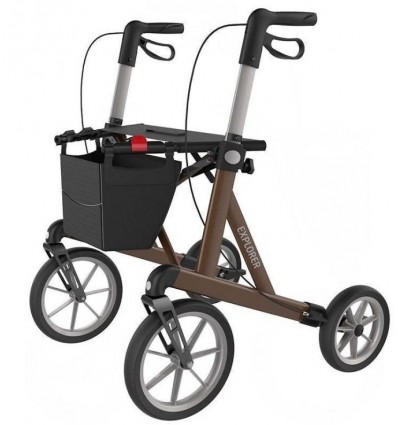 Déambulateur 4 roues tout terrain Explorer marron