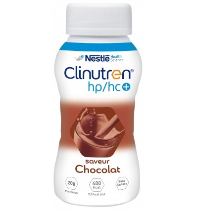 Pack de 4 boissons hyperprotéinées Clinutren HP/HC+ chocolat