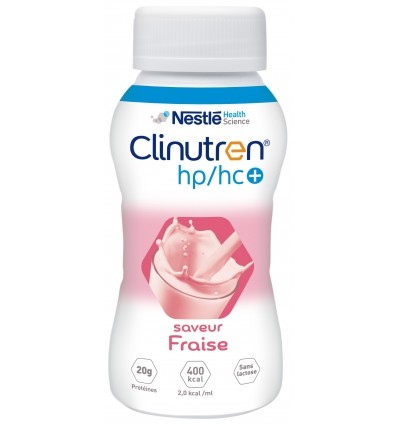 Pack de 4 boissons hyperprotéinées Clinutren HP/HC+ fraise