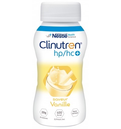 Pack de 4 boissons hyperprotéinées Clinutren HP/HC+ vanille