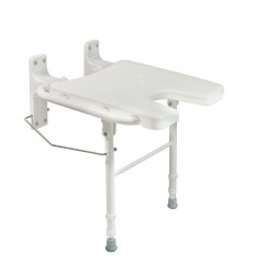 Siège de douche mural rabattable Aqua blanc