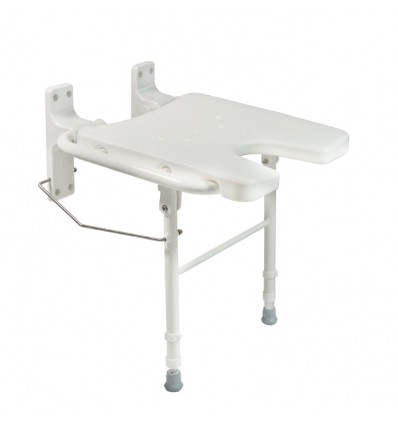 Siège de douche mural rabattable Aqua blanc