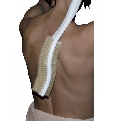Brosse à dos ergonomique pour la douche