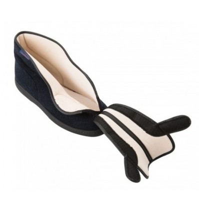 Chaussures orthopédiques homme Chut New Harlem Pulman noir ave grande ouverture