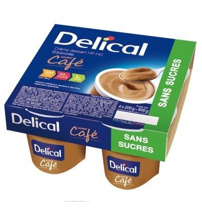 Crème dessert HP HC Délical sans sucres 4x200 g café