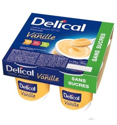 Crème dessert sans sucre Delical vanille