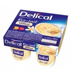 Delical riz au lait HP HC pack de 4 desserts vanille
