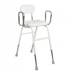 Chaise haute de cuisine adulte réglable Kizine blanche