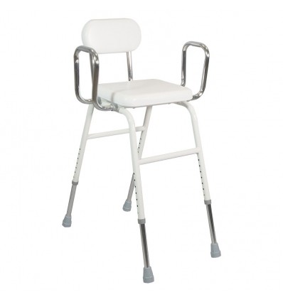 Chaise haute de cuisine adulte réglable Kizine blanche