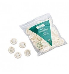 Sachet de 100 doigtiers roulés en latex non poudré