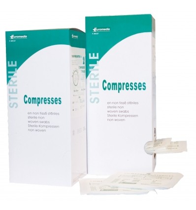 Compresses non tissées stériles 4 plis