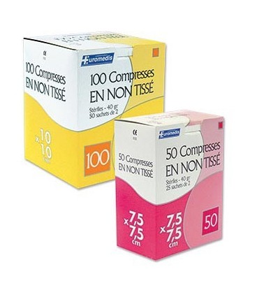 Compresse non tissé stérile 4 plis
