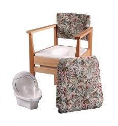 Chaise percée en bois Deluxe fleuri