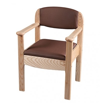 Chaise percée en bois Royale France Rehab marron