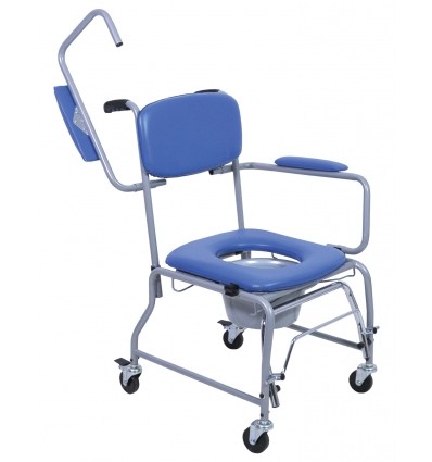 Chaise percée à roulettes avec accoudoirs relevables Osiris