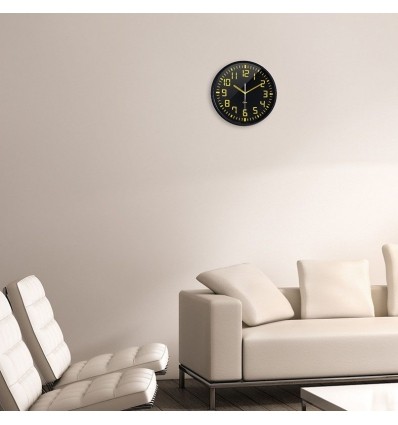 Horloge silencieuse contraste Ø30 cm