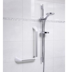 Barre d'appui coudée à angle droit en aluminium Secucare