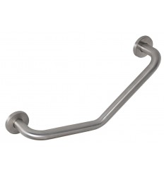 Barre d'appui coudée en inox douche et baignoire 45 x 45 cm