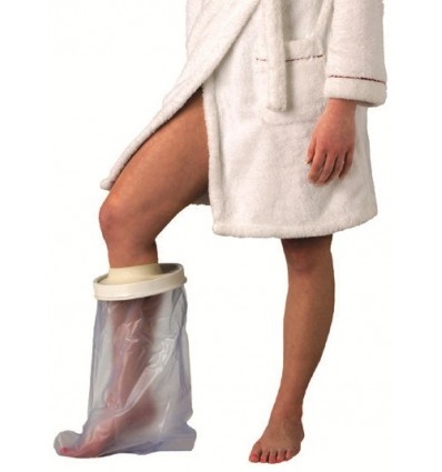 Protection pour plâtre ou pansement étanche pour mi-jambe adulte