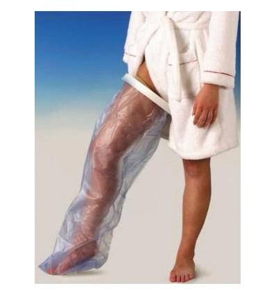 Protection pour plâtre ou pansement étanche pour jambe entière adulte