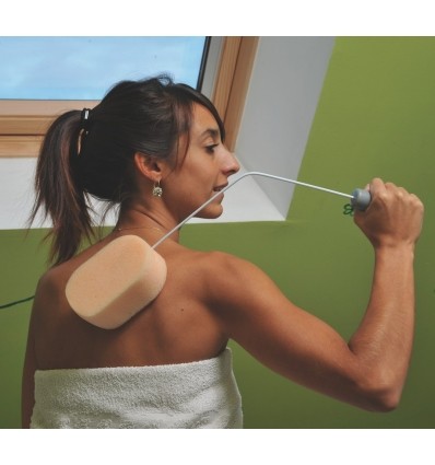 Eponge avec manche pour le dos et le corps