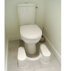 Marche pied toilette position naturelle