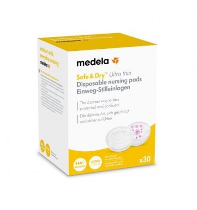 Coussinets d'allaitement ultra-fins jetables Safe & Dry Medela