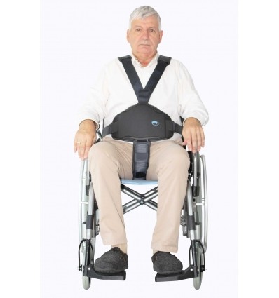 Ceinture de maintien modulable YZA pour fauteuil roulant avec sangles buste et pelvien