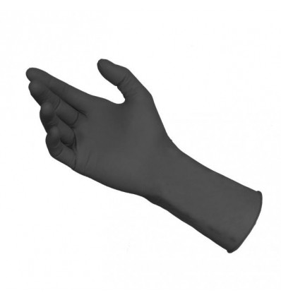 Gants nitrile non poudré noirs (boîte de 100)