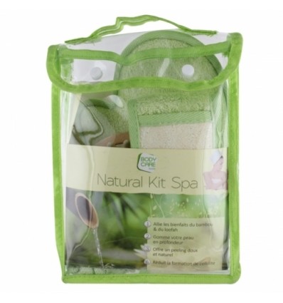 Kit de toilette avec fleur de bain, sangle dos, gant et brosse de massage Natural Spa Body Care