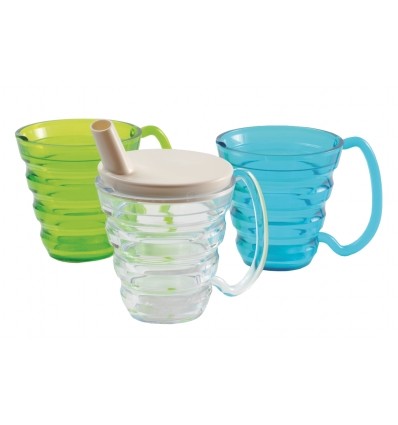 Pack color 20 tasses avec couvercles Ergo