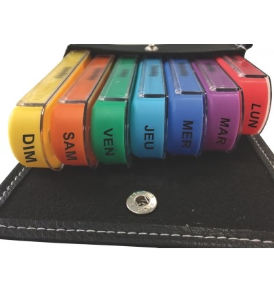 Pilulier semainier Evolution avec pochette